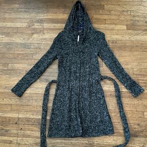 Cardigan with hoodie